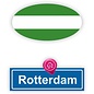 JERMA allerhandestickers Rotterdam steden vlaggen auto stickers set van 2 stickers