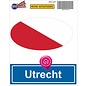 JERMA allerhandestickers Utrecht steden vlaggen auto stickers set van 2