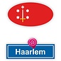 JERMA allerhandestickers Haarlem steden vlaggen auto stickers set van 2 stickers