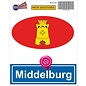 JERMA allerhandestickers Middelburg steden vlaggen auto stickers set van 2 stickers