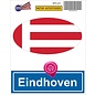 JERMA allerhandestickers Eindhoven steden vlaggen auto stickers set van 2 stickers