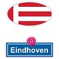 JERMA allerhandestickers Eindhoven steden vlaggen auto stickers set van 2 stickers