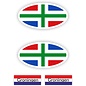 JERMA allerhandestickers Provincie Groningen vlaggen auto sticker set.