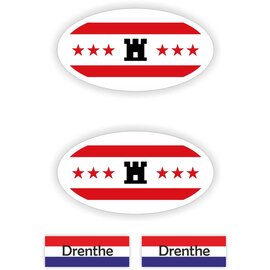 JERMA allerhandestickers Provincie Drenthe auto stickers.