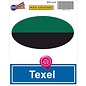 JERMA allerhandestickers Texel eiland vlaggen auto stickers set van 2 stickers