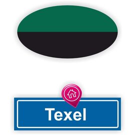 JERMA allerhandestickers Texel eiland vlaggen stickers