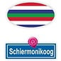 JERMA allerhandestickers Schiermonnikoog eiland vlaggen auto stickers set van 2 stickers
