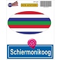 JERMA allerhandestickers Schiermonnikoog eiland vlaggen auto stickers set van 2 stickers