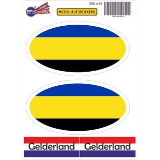 JERMA allerhandestickers Provincie Gelderland vlaggen auto sticker set