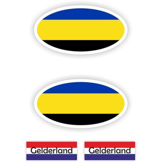 JERMA allerhandestickers Provincie Gelderland vlaggen auto sticker set