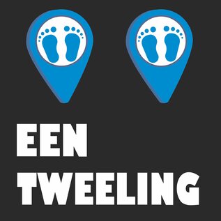 JERMA allerhandestickers Geboorte raamsticker Hoera een Tweeling 2 Jongens