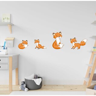 JERMA allerhandestickers Vosjes baby- kinderkamer Muur-, raamstickers.