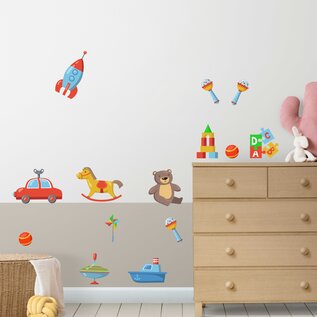 JERMA allerhandestickers Kinderkamer speelgoed set 14 decoratie sticker.