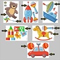 JERMA allerhandestickers Kinderkamer speelgoed set 14 decoratie sticker.