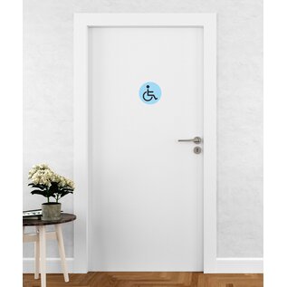 JERMA allerhandestickers WC deur sticker Rolstoel set 2 stuks