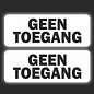 JERMA allerhandestickers Geen toegang deur stickers set 2 stuks