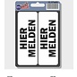 JERMA allerhandestickers HIER MELDEN sticker set 2 stuks