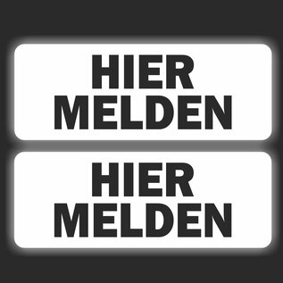 JERMA allerhandestickers HIER MELDEN sticker set 2 stuks