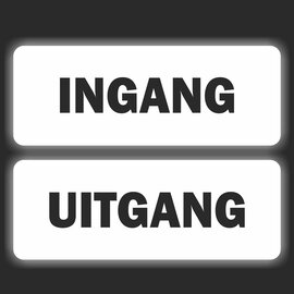 JERMA allerhandestickers Ingang en Uitgang sticker