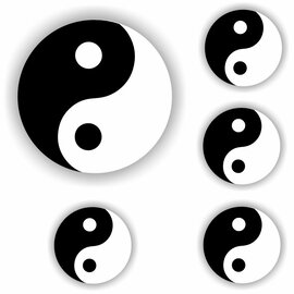 JERMA allerhandestickers Yin-Yang sticker set