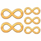 JERMA allerhandestickers Infiniti sticker set 5 stuks kleur goud geel