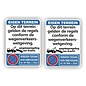 JERMA allerhandestickers Hier gelden de wettige verkeersregels verkeersbord sticker set.