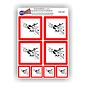 JERMA allerhandestickers Explosieve stoffen sticker set 8 stuks  rood, wit GHS01-iso norm