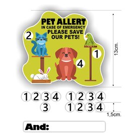 JERMA allerhandestickers Pet allert save our pets (GB)