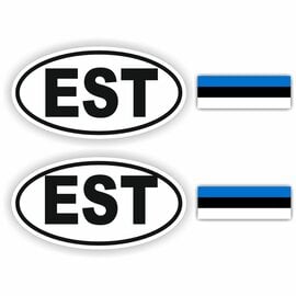 JERMA allerhandestickers EST, Estland, Estonia auto sticker set