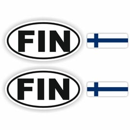 JERMA allerhandestickers FIN, Finland auto sticker set