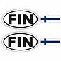 JERMA allerhandestickers FIN, Finland auto sticker set 4 stuks