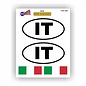 JERMA allerhandestickers IT, Italië auto sticker set 4 stuks.