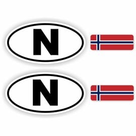 JERMA allerhandestickers N, Noorwegen auto sticker set