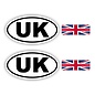 JERMA allerhandestickers UK, Verenigd Koninkrijk en Noord-Ierland auto sticker set 4  stuks