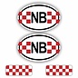 JERMA allerhandestickers NB, Noord-Brabant auto sticker set  4 stuks.