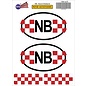 JERMA allerhandestickers NB, Noord-Brabant auto sticker set  4 stuks.