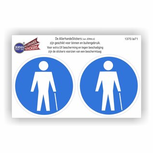 JERMA allerhandestickers Mindervaliden pictogram sticker set 2 stuks