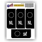 JERMA allerhandestickers NL kentekenbord stickerzwart, wit set 4 stuks