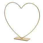 Metal heart standing on base  Gold