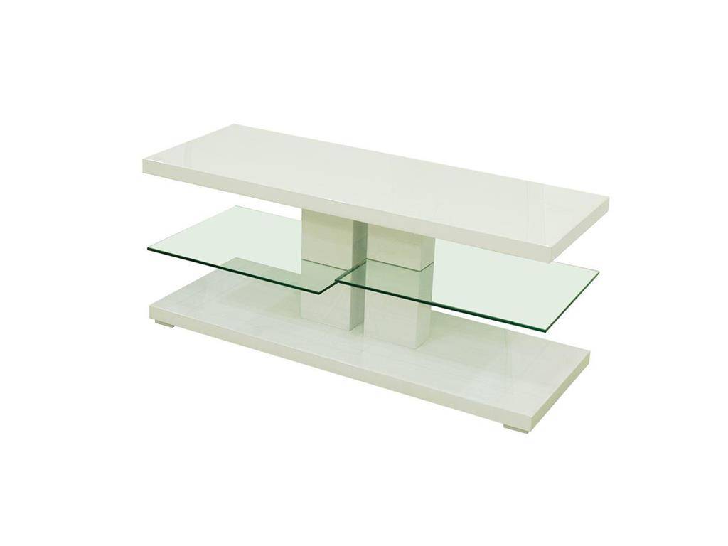 TV-Regal MDF Hochglanz weiß