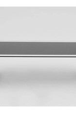 Glastisch aus formgebogenem Schwarzglas, 110cm Länge