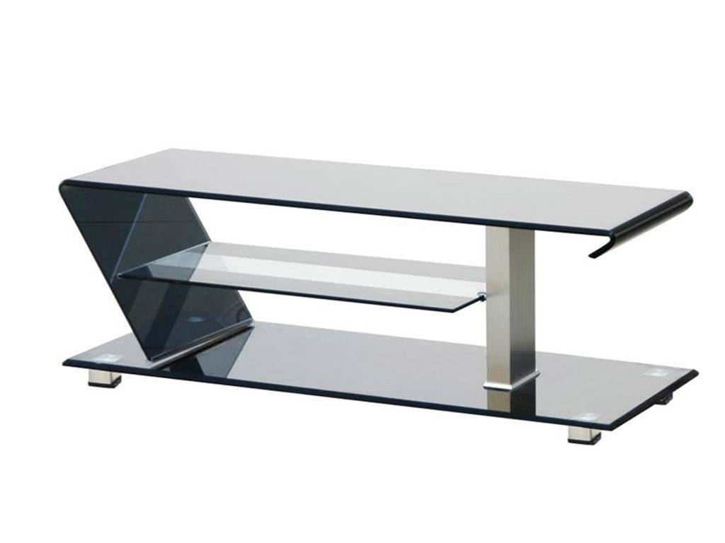 TV-Regal aus formgebogenem Glas