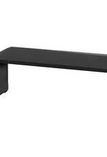 TV-Aufsatz, formgebogen, Glas Schwarz lackiert