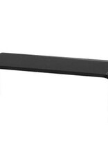 TV-Aufsatz, formgebogen, Glas schwarz lackiert