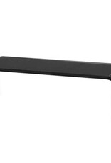 TV-Aufsatz, formgebogen, Glas Schwarz lackiert