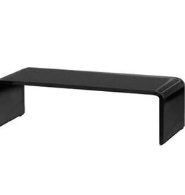 TV-Aufsatz, formgebogen, Glas Schwarz lackiert