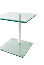 Beistelltisch mit Glasplatte aus Klarglas