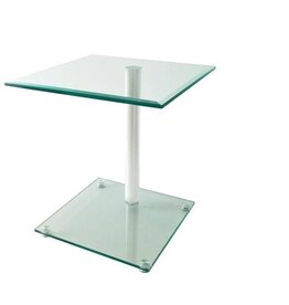 Beistelltisch mit Glasplatte aus Klarglas