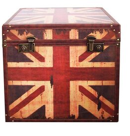 Truhe UK Flagge, Vintage Look