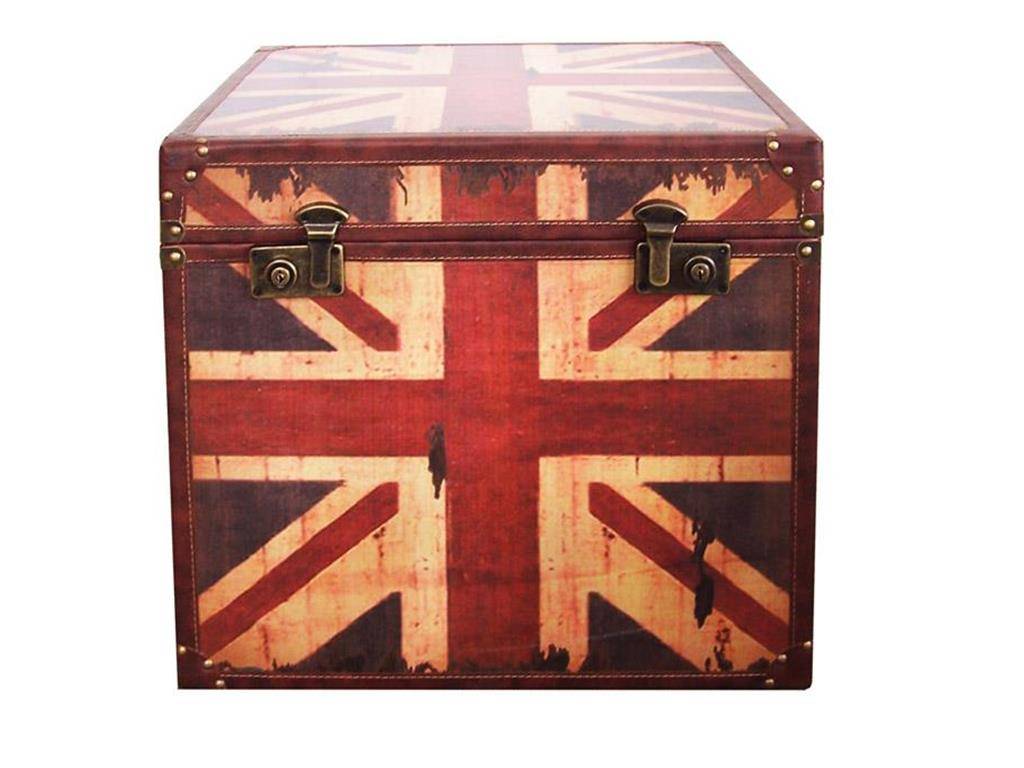 Truhe UK Flagge, Vintage Look